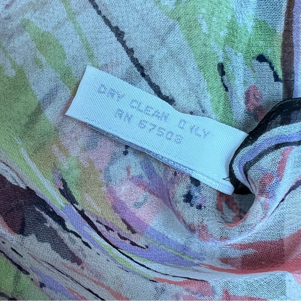 Pendleton 100% Silk Colorful Sheer Scarf - Picture 5 of 7